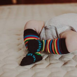 Jester Knee-High Merino Socks (NB-3 months and 8-12 years)